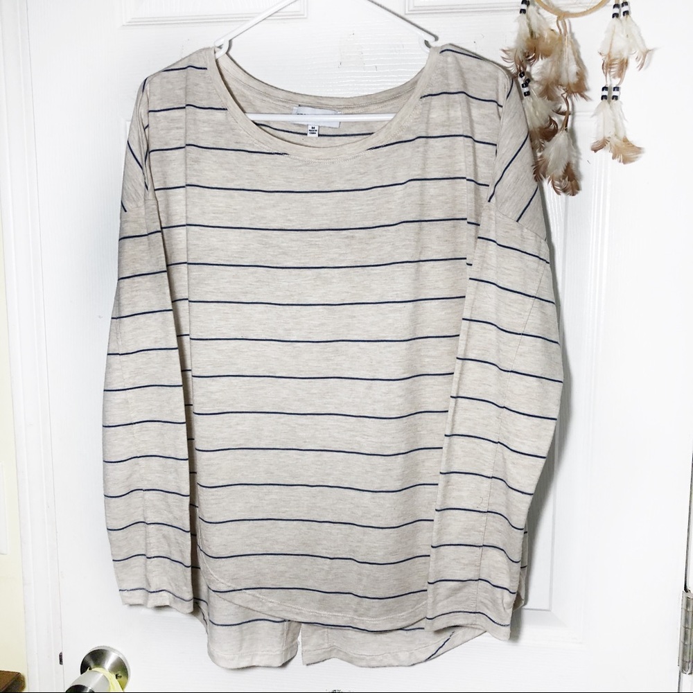 Gibson Latiner longslleeve Striped top Sz M